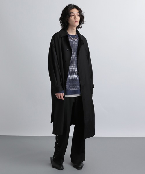 HARE（ハレ） ステンカラーコート FREE グレー メンズ : ZOZOTOWN