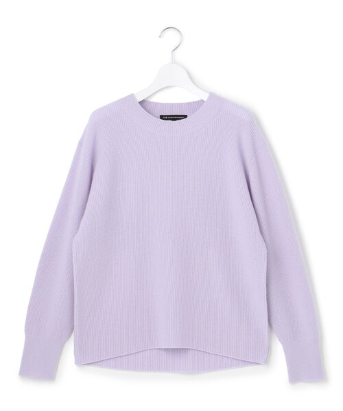 ニット セーター 「洗える」ウールカシミヤ クルーネック レディース