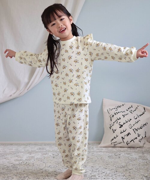 apres les cours（アプレレクール） パジャマ ハート・花柄裏毛