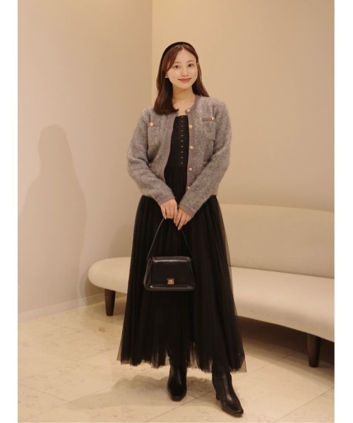 Her lip to カーディガン Clarimond Bouncy Knit Jacket レディース