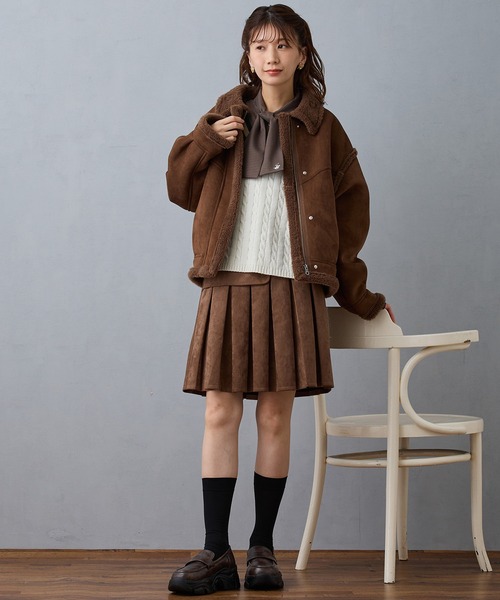 ブルゾン アウター フェイクムートンブルゾン レディース : ZOZOTOWN