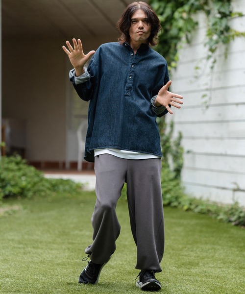 CAMBIO（カンビオ） シャツ ms5735-Concho Button Band Collar Denim