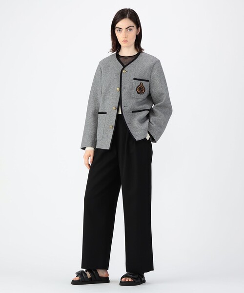 CABaN（キャバン） ジャケット ノーカラージャケット ウールコットン