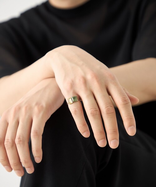 ete（エテ） 指輪 リング 「タイル」 マルチクォーツ/レモンクォーツ