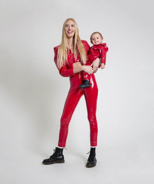 L.A. ROXX ブルゾン アウター The Red PVC Trucker Jacket（キッズ