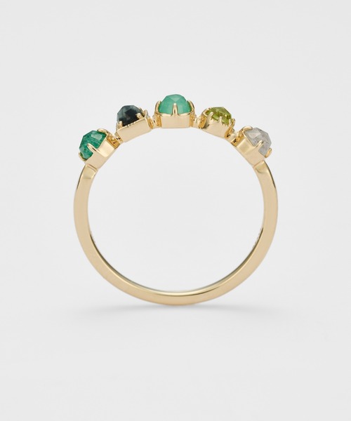 agete（アガット） 指輪 リング K10マルチストーンリング レディース