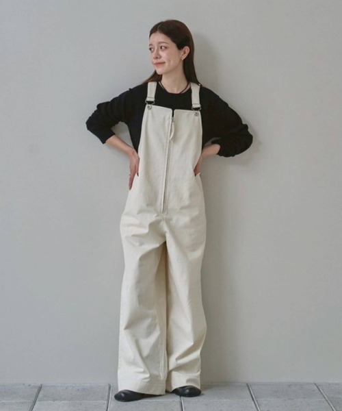 TODAYFUL サロペット オーバーオール Frontzip Twill Salopette
