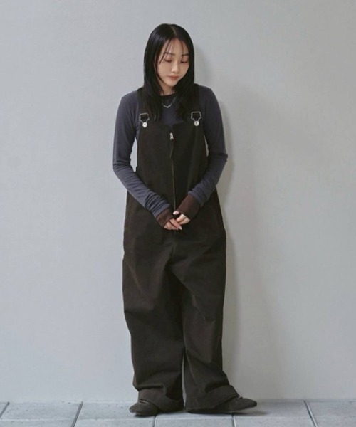 TODAYFUL サロペット オーバーオール Frontzip Twill Salopette