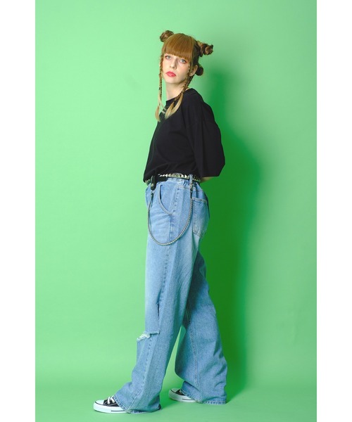 ウォレットチェーン an meets zakka ピラミッドスタッズレザー