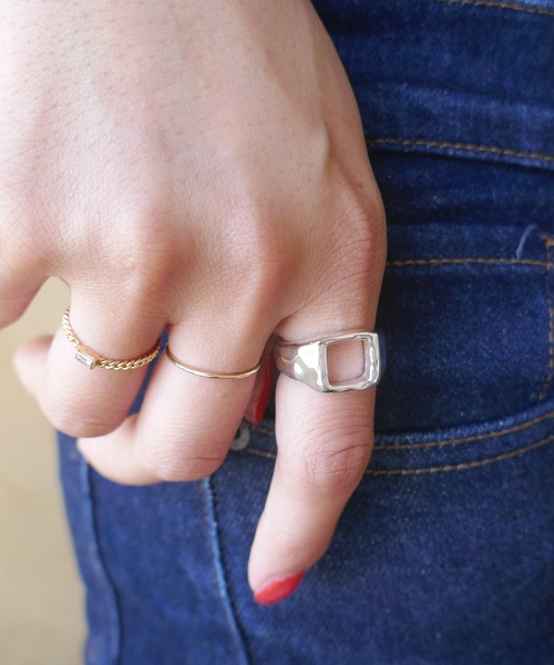 e.m.（イーエム） 指輪 リング シルバー925フレーム印台リング