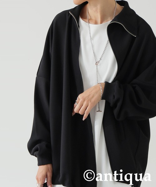 antiqua（アンティカ） ブルゾン アウター 斜めZIP 裏起毛 ジョー