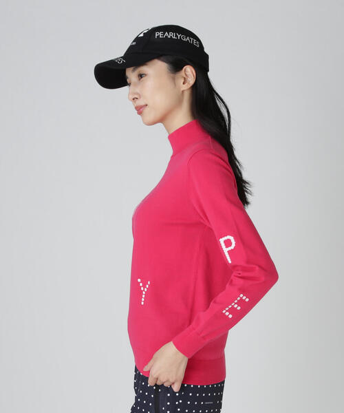 PEARLY GATES（パーリーゲイツ） tシャツ 12G部分ジャガードカシミヤ