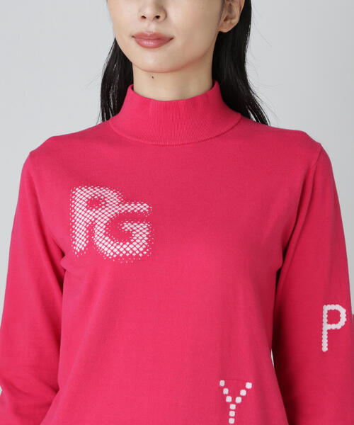 PEARLY GATES（パーリーゲイツ） tシャツ 12G部分ジャガードカシミヤ