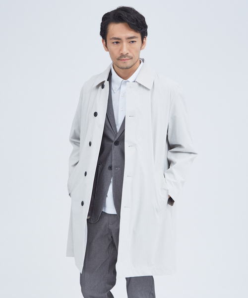 ABAHOUSE GRAY ステンカラーコート コート 「機能素材SORONA使用