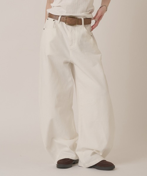 hazyl ジーンズ デニム デニムパンツ stitch curve pants / ステッチ