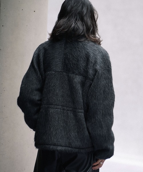 WYM LIDNM ブルゾン アウター WOOL BLEND SHAGGY SHORT BLOUSON メンズ