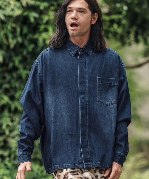 CAMBIO（カンビオ） シャツ ms6153- Fly Front Denim Shirts 比翼