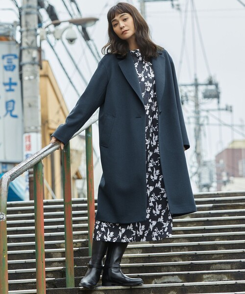 コート チェスターコート 「CLASSY.1月号掲載」ウールカシミヤビーバー