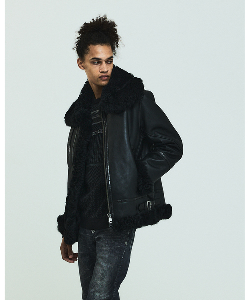 5351 POUR LES HOMMES 革ジャン ライダース 「25A/W」B-3 ムートン