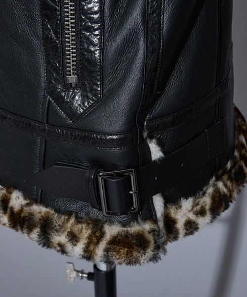 5351 POUR LES HOMMES 革ジャン ライダース 「25A/W」B-3 ムートン