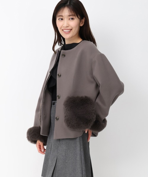 MISCH MASCH（ミッシュマッシュ） コート アウター ポケットファー付き