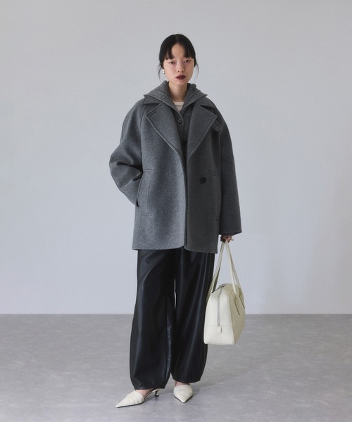 ADAM ET ROPE'（アダムエロペ） ステンカラーコート コート ウール