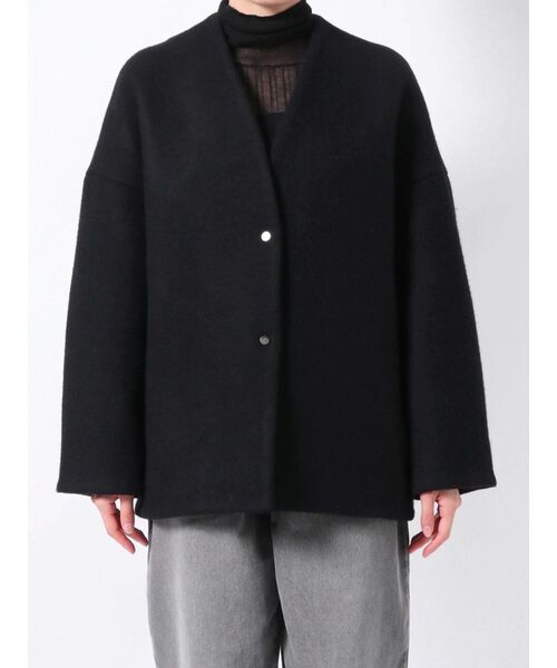 ELENDEEK（エレンディーク） ノーカラーコート コート フォルム