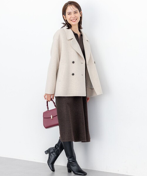 組曲（KUMIKYOKU） コート アウター ダブルブレストリバー コート