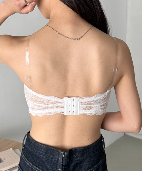 CLEA チューブトップ ベアトップ 2WAY総レースバックホックブラトップ