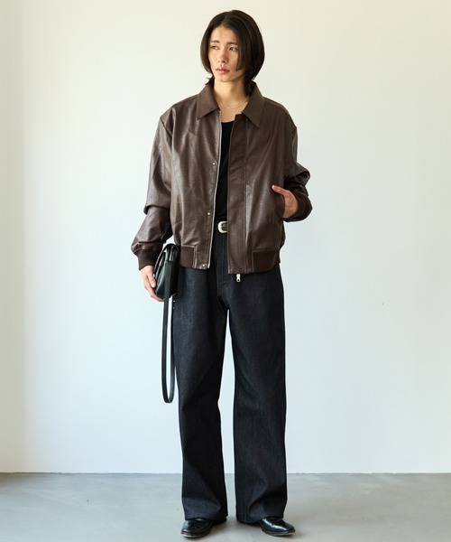 SINSS ブルゾン アウター Concealed front short zip blouson / コン