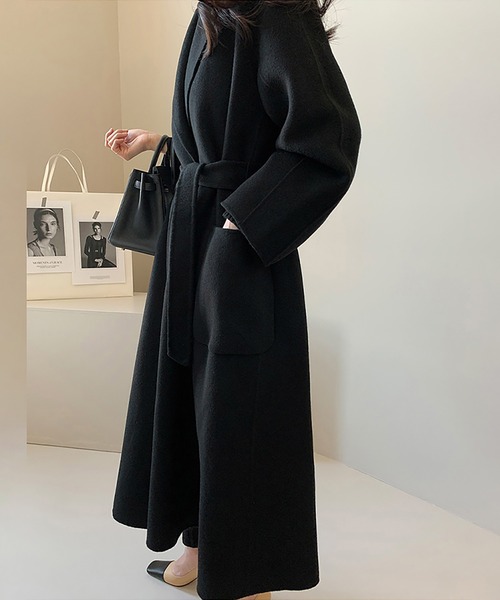 コート チェスターコート ウエストベルト付きチェスターコート