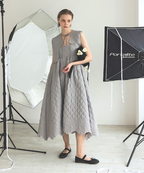 DONOBAN（ドノバン） ワンピース フラワーキルティングワンピース