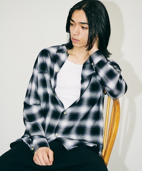 TOWNCRAFT（タウンクラフト） シャツ 60S OMBRE LOOP COLLAR SHIRT