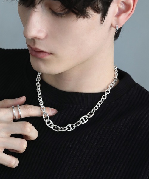 ネックレス SILVER925コーティングメタルアンカー＆パイツパーツ