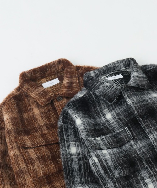 RAGEBLUE（レイジブルー） ブルゾン アウター SHAGGY CHECK CPO JACKET