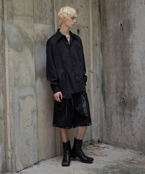 GRANCY パンツ 「GRANCY」Layered Design Half Slacks / レイヤード