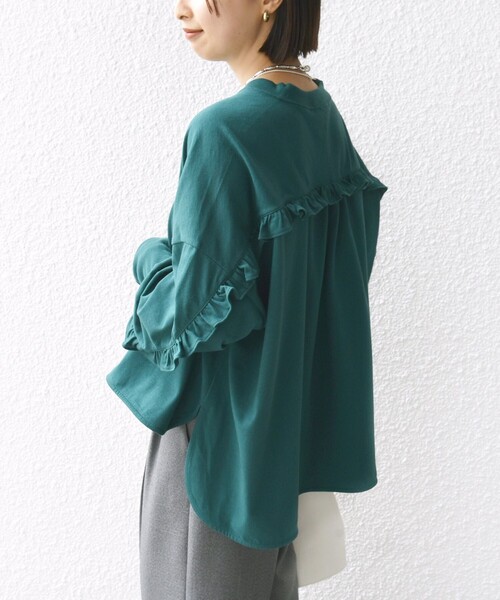 SHIPS（シップス） tシャツ 「洗濯機可能」ロング リブ スリーブ