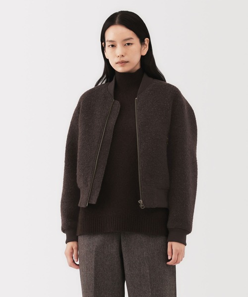 MUJI Labo ブルゾン アウター 「MUJI Labo」婦人 ウール混ナッピング