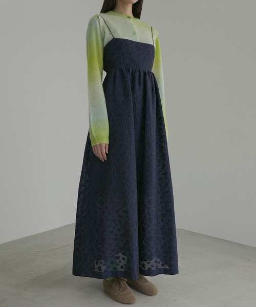 LE CIEL BLEU（ルシェルブルー） ワンピース フラワーシアージャカード