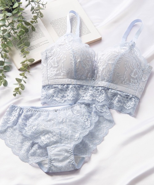 ブラジャー ショーツセット 「脇高設計」「ノンワイヤーなのに安定感