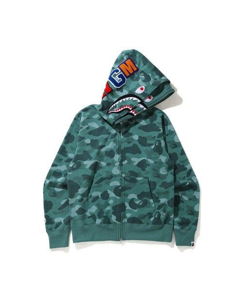 A BATHING APE（アベイシングエイプ） パーカー COLOR CAMO SHARK WIDE