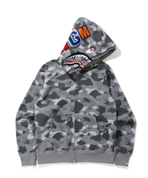 A BATHING APE（アベイシングエイプ） パーカー COLOR CAMO SHARK WIDE