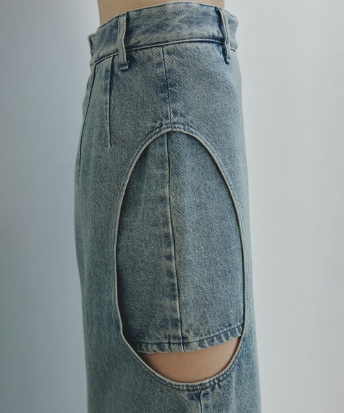 CLANE（クラネ） デニムスカート 「CLANE/クラネ」CIRCLE CUT LAYERED