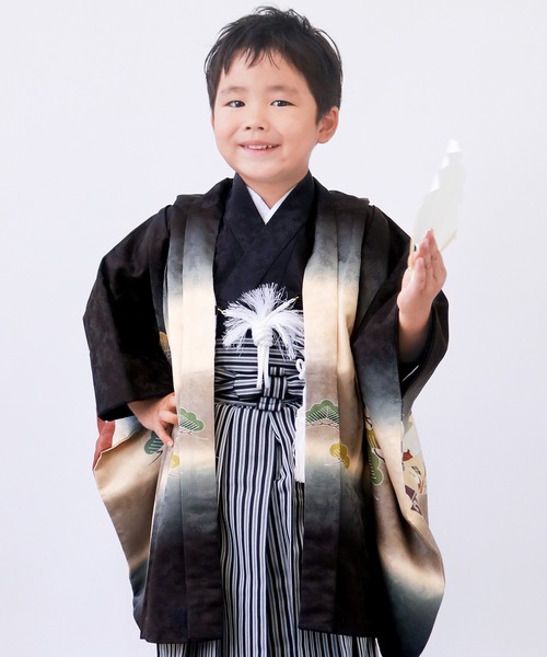 KYOETSU（京越） 着物 5歳 七五三 絵羽 羽織袴 12点セット キッズ 子供