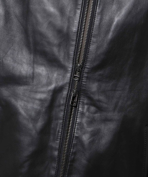 NANO universe（ナノ・ユニバース） 革ジャン ライダース バンドカラー