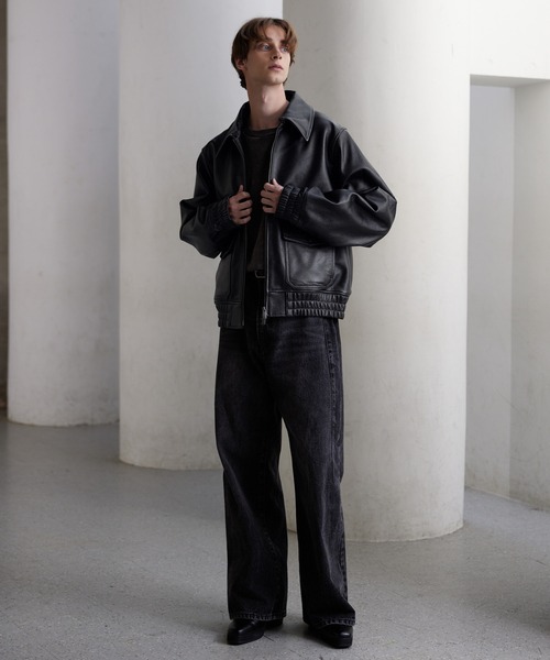 CLEL（クレイル） ブルゾン アウター 「CLEL」Cow Leather G-1 Blouson