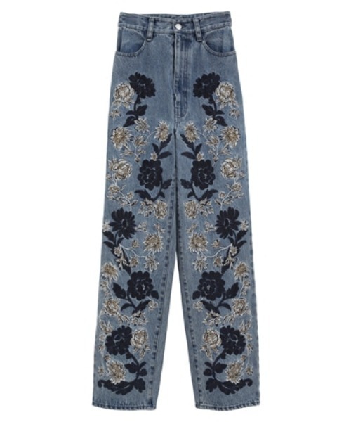 CLANE（クラネ） パンツ 「CLANE/クラネ」FLOWER EMBROIDERY PANTS