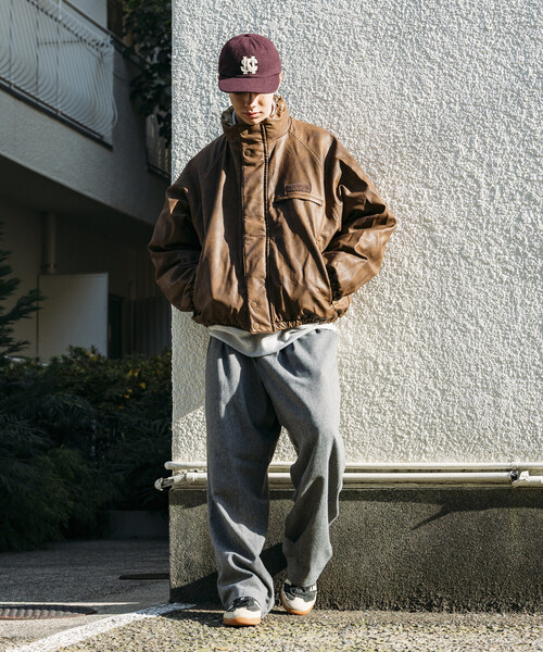 NAUTICA（ノーティカ） ブルゾン アウター レザレッド ナイロン