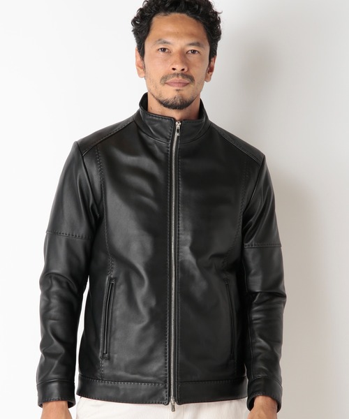 MEN'S BIGI（メンズビギ） 革ジャン ライダース ラムレザークローム