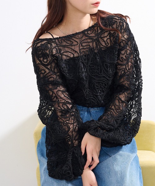 Kastane（カスタネ） カーディガン 「マルチウェイ」シアーレース